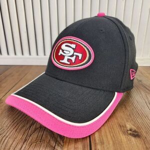 San Francisco 49ers New Era 39thirty M/L Breast Cancer Awareness Hat Black Pink